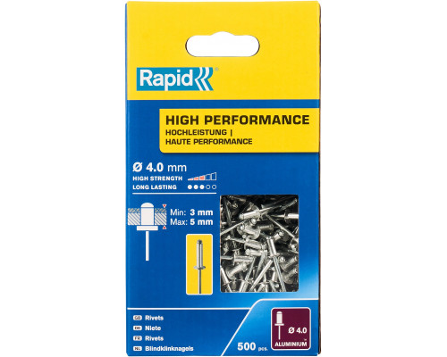 RAPID R:High-performance-rivet заклепка из алюминия d4.0x8 мм, 500 шт