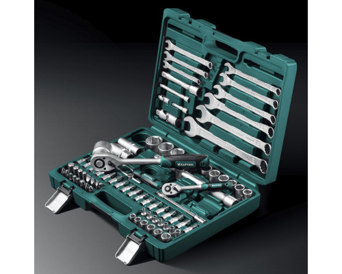 KRAFTOOL X-Drive 82, 82 предм., (1/2″+1/4″), универсальный набор инструмента (27887-H82)