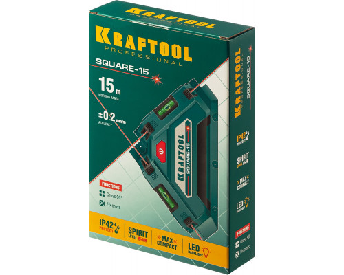 KRAFTOOL SQUARE-15 лазерный угольник для кафеля
