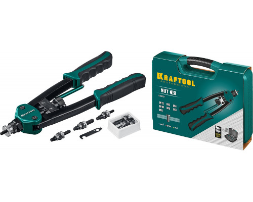 KRAFTOOL NUT-12 резьбовой двуручный заклепочник в кейсе