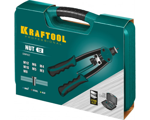 KRAFTOOL NUT-12 резьбовой двуручный заклепочник в кейсе