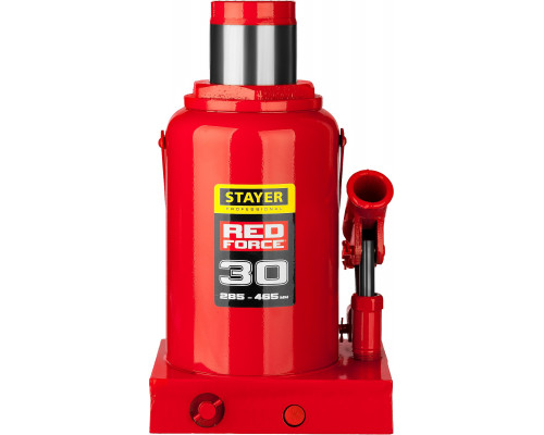 STAYER RED FORCE 30т 285-465мм домкрат бутылочный гидравлический
