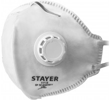Плоская фильтрующая полумаска STAYER FV-80, класс защиты FFP1, с клапаном выдоха