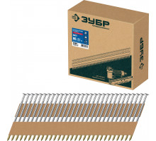 ЗУБР SN21 80 х 3.1 мм, реечные гвозди рифленые оцинкованные, 2000 шт (305396-80)