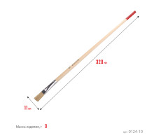 Кисть плоская тонкая STAYER ″UNIVERSAL-STANDARD″, светлая натуральная щетина, деревянная ручка, №10 x 11мм