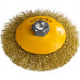 STAYER ″PROFESSIONAL″. Щетка коническая для УШМ, витая стальная латунированная проволока 0,3мм, 115ммхМ14