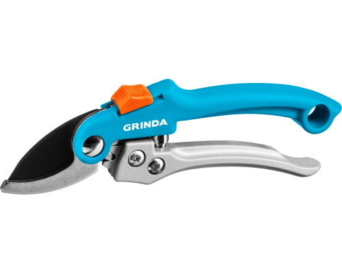 Плоскостной секатор GRINDA PROLine P-51 200 мм с шестерённой передачей c двухкомпонентными рукоятками