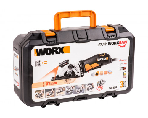 Дисковая пила WORX WX426, 400 Вт, 85 мм, кейс