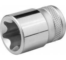 Торцовая головка KRAFTOOL ″INDUSTRIE QUALITAT″, Cr-V, внешний TORX, хромосатинированная, 1/2″, Е 24