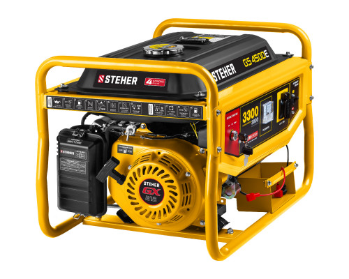 GS-4500Е бензиновый генератор с электростартером, 3300 Вт, STEHER