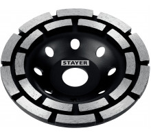 STAYER Double, d 125 мм, двухрядная алмазная шлифовальная чашка (33381-125)