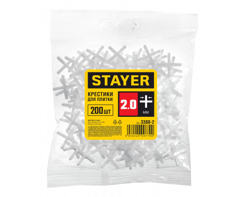 STAYER 2мм крестики для плитки, 200шт