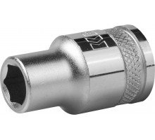Торцовая головка KRAFTOOL ″INDUSTRIE QUALITAT″, Cr-V, FLANK, хромосатинированная, 1/2″, 10 мм