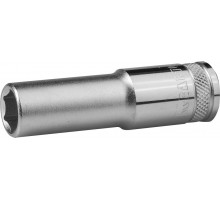 Торцовая головка KRAFTOOL ″INDUSTRIE QUALITAT″, удлиненная, Cr-V, FLANK, хромосатинированная, 1/2″, 12 мм