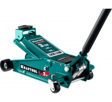 KRAFTOOL KRAFT-LIFT 3т 130-485мм подкатной домкрат с быстрым подъемом для СТО