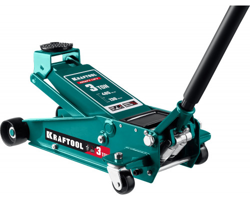 KRAFTOOL KRAFT-LIFT 3т 130-485мм подкатной домкрат с быстрым подъемом для СТО