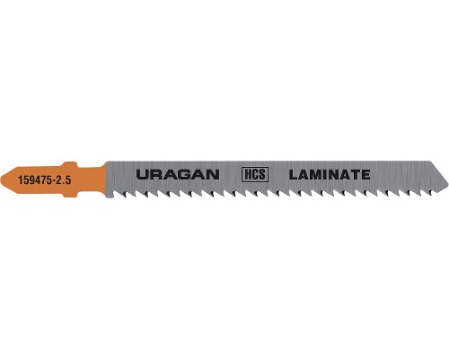 Полотна URAGAN, T101BR, HCS, по дереву, фанере, ламинату, обратн. рез, T-хвост., шаг 2,5мм, 100/75мм, 2шт