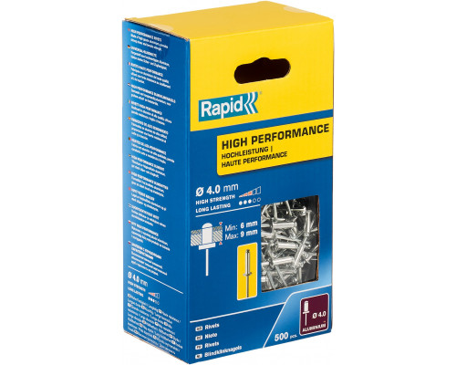 RAPID R:High-performance-rivet заклепка из алюминия d4.0x12 мм, 500 шт