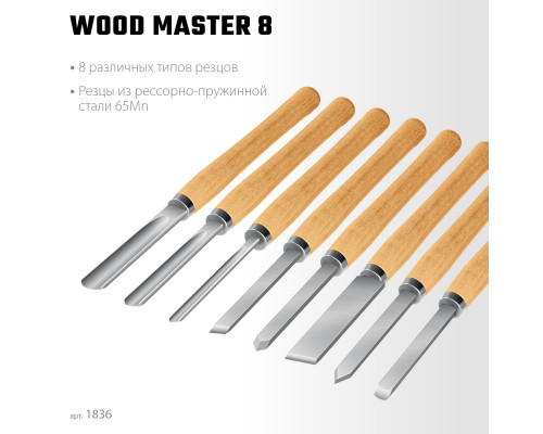 STAYER Wood Master, набор ручных резцов по дереву, 8шт