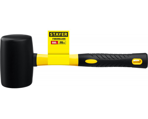 Чёрная резиновая киянка STAYER PROFI 900 г