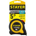 STAYER LEADER 5м / 25мм рулетка с автостопом в ударостойком обрезиненном корпусе