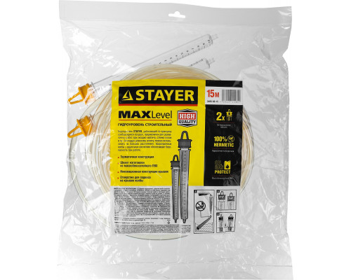 Гидроуровень с измерительными колбами STAYER 15 м