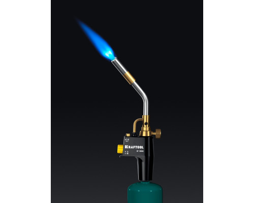 KRAFTOOL KF-9000, с пьезоподжигом на баллон турбо нагрев + 30% 2000°C, Газовая горелка Blue Fire (55510)
