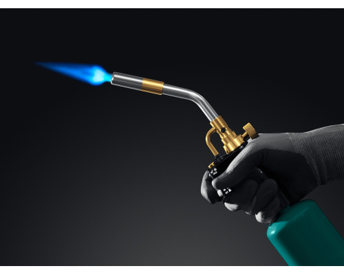 KRAFTOOL KF-9000, с пьезоподжигом на баллон турбо нагрев + 30% 2000°C, Газовая горелка Blue Fire (55510)