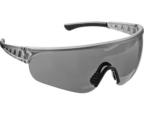 Защитные серые очки STAYER PRO-X широкая монолинза, открытого типа