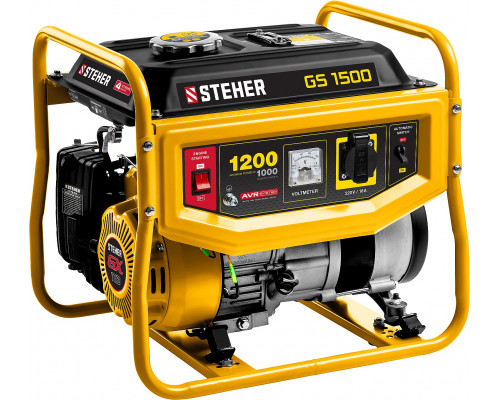 GS-1500 бензиновый генератор, 1200 Вт, STEHER