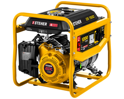 GS-1500 бензиновый генератор, 1200 Вт, STEHER
