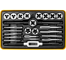 STAYER MaxCut 24 предмета, набор метчиков и плашек, легированная сталь