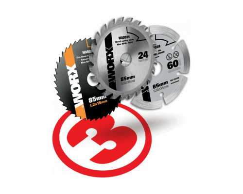 Дисковая пила WORX WX426, 400 Вт, 85 мм, кейс