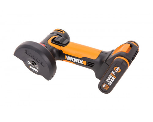 Угловая шлифмашина аккумуляторная WORX WX801, 20В, 76 мм, 1*2,0Ач, кейс
